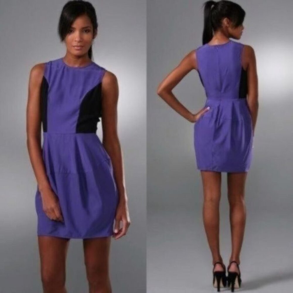 Elizabeth &‎ James Masquerade 100% Silk Sheath Dress Size 2 Sleeveless Cocktail
